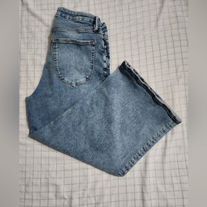 Good American Curve RN151301 Cotton Blue Jeans Straight Leg Wo